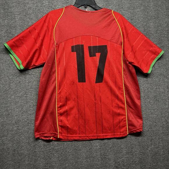 Portugal National Team XL 2004 Ronaldo #17 Home Soccer Short Sleeve Jersey CR7 - Picture 6 of 7